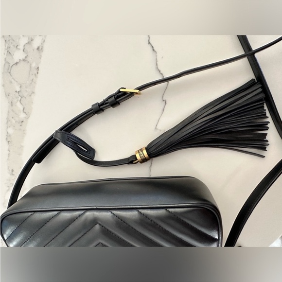 Yves Saint Laurent Black Quilted Leather Crossbody Bag - Picture 3 of 3